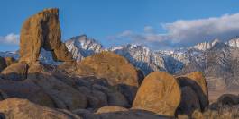 Boot Arch Panorama Boot Arch in the Alabama Hills and the Eastern Sierras