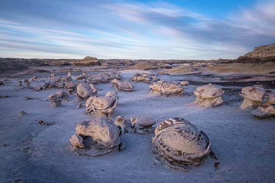 Long exposure The Cracked Eggs in the Bisti Badlands, New Mexico