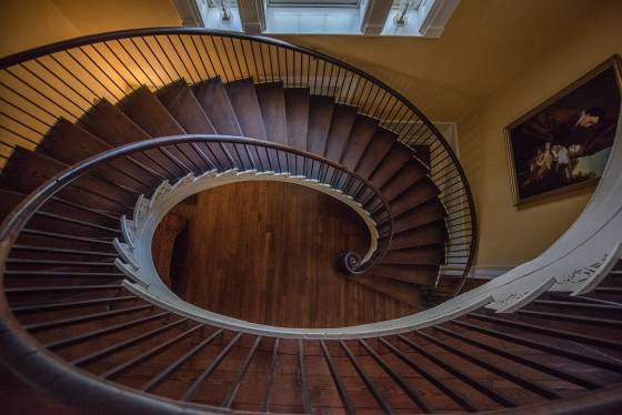 Circular Staircase from 2nd floor Circular Staircase at Nathaniel Russell House, Charleston, South Carolina