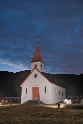 Dyrholaey Church Dyrholaey Church in southern Iceland.