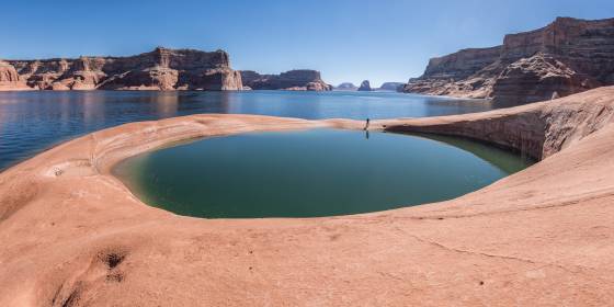 The Big Pool 3 The Big Pool is a reflecting pool in Last Chance Bay on Lake Powell