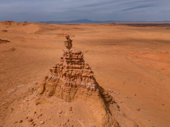 Hoodoo 2 Hoodoo on a butte near Tohachi Wash, ARizona. Mount Humphrey is in the distance.
