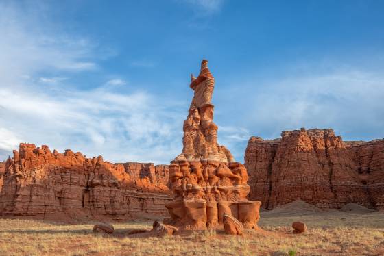 Hopi Clown at Sunset 3 The Hopi Clown Rock formation near Tohachi Wash, Arizona