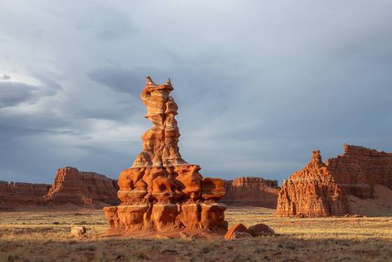 Hopi Clown at Sunset 4 The Hopi Clown Rock formation near Tohachi Wash, Arizona