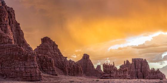 Tohachi Wash at Sunset Panorama Tohachi Wash in the Navajo Nation, Arizona