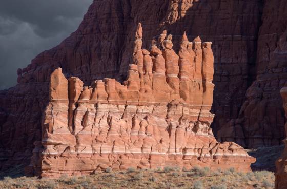 Unnamed Candles Rock formation in Tohachi Wash, Arizona