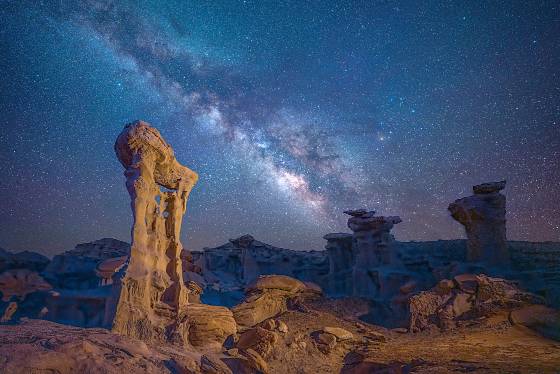 The Alien Throne and The Milky Way 2 The Alien Throne Hoodoo and the Milky Way in Valley of Dreams, New Mexico