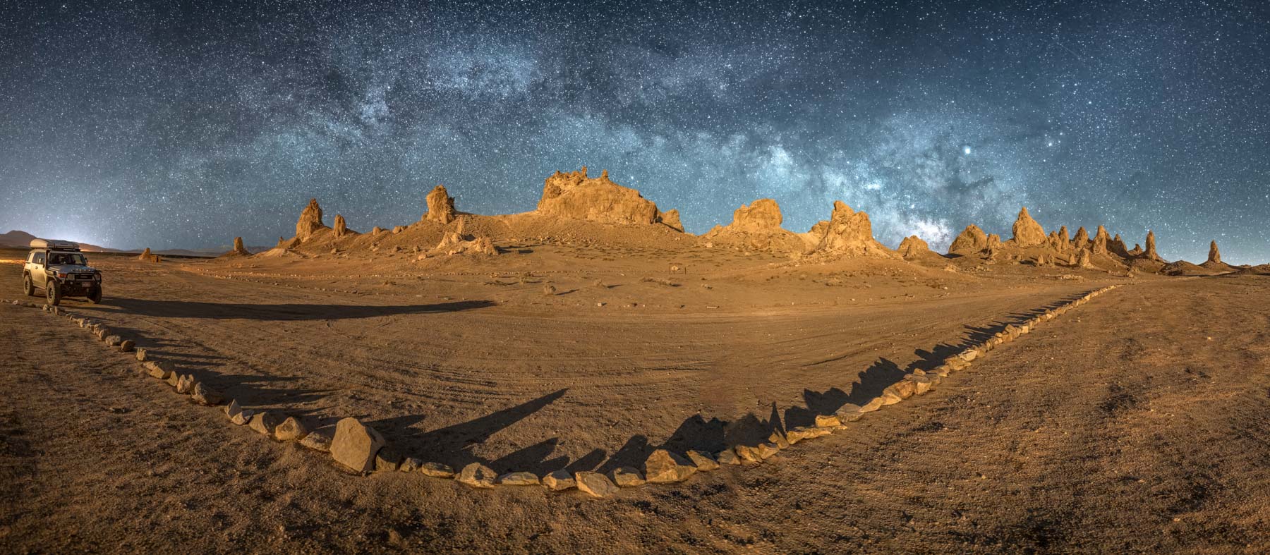 The Milky Way over the Trona Pinnacles