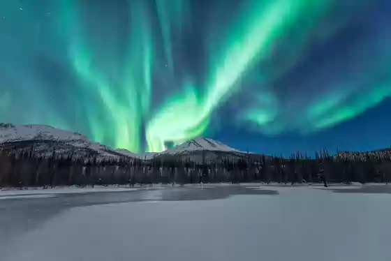 Dietrich River 9 The aurora over the Dietrich River in Northern Alaska.