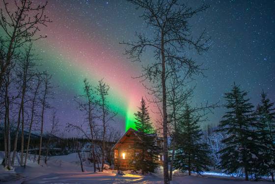 Aurora over Cabin The aurora over a cabin in Wiseman, Alaska