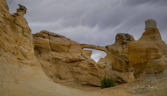 Neykar's Arch Panorama Panorama of Neykar's Arch NM-298 taken from the west. Near Aztec, New Mexico.