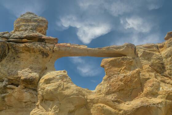 Neykar's Arch from the East Neykar's Arch viewed from the east. Near Aztec, New Mexico.