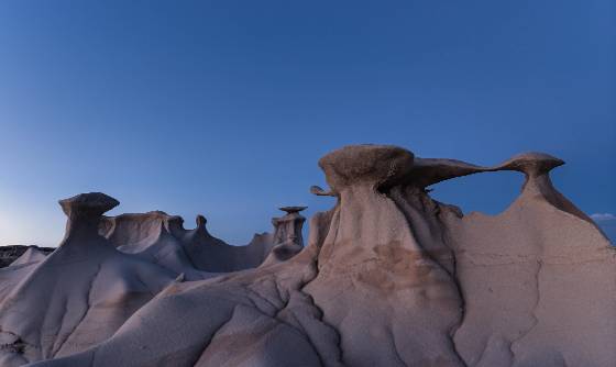 Wings formation in the blue hour The Bisti Wings in the Bisti Badlands, New Mexico