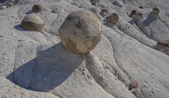 Eggs Garden 1 Round rocks seen in the Eggs Garden area of the Bisti Badlands, New Mexico.