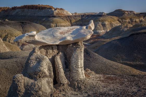 Manta Ray Rock Formation near Hunter Wash, part of the Bisti Badlands in New Mexico
