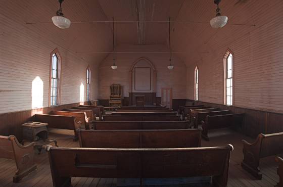 Bodie Methodist Church Methodist Church in Bodie State Historical Park, California
