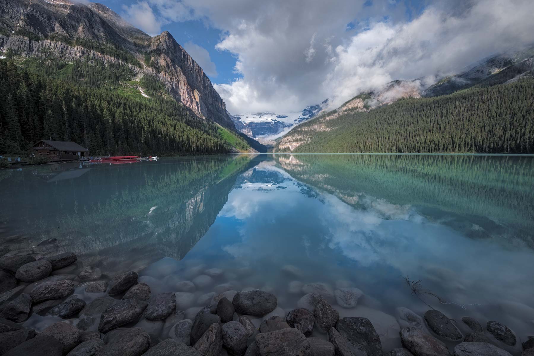 Early Morning shot of Lake Louise in Banff National Park