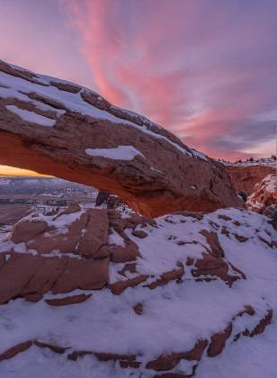 Mesa Arch Sunrise Mesa Arch in the winter.