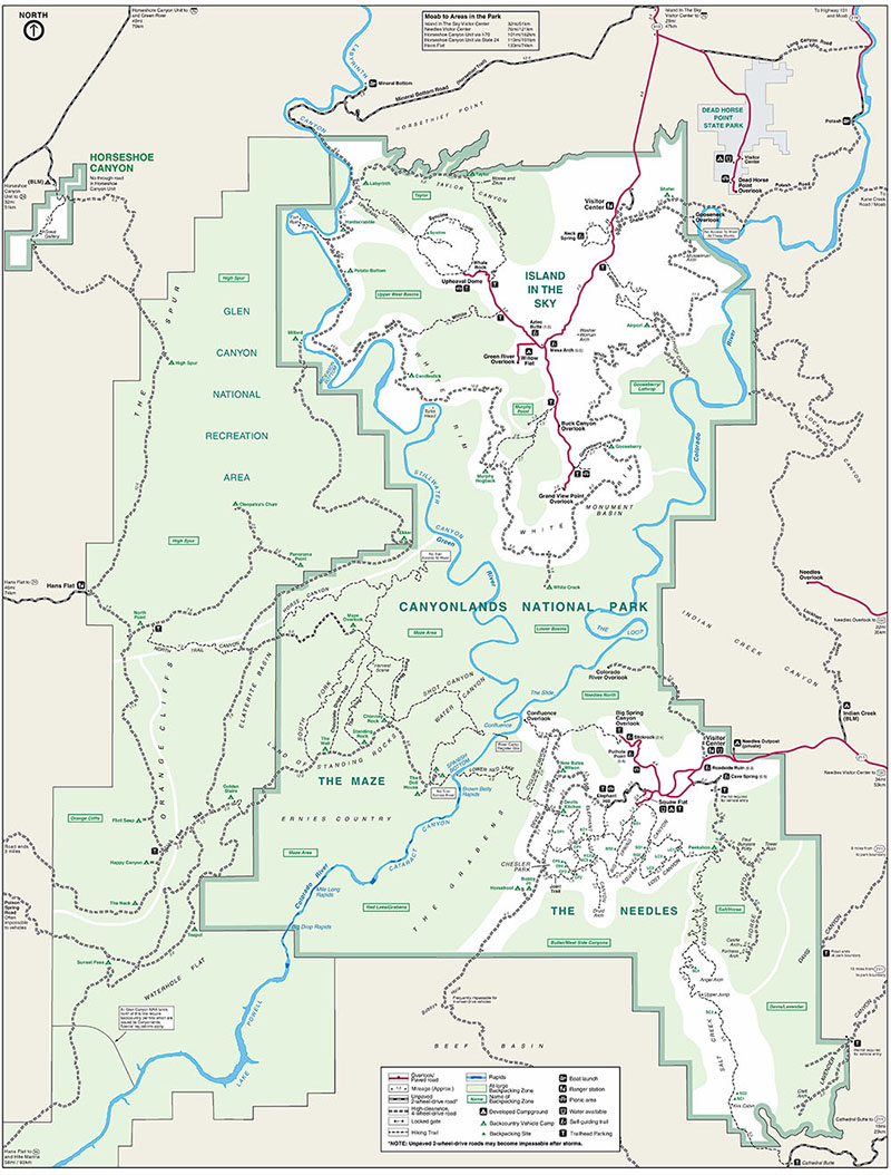 Canyonlands Park Service Map