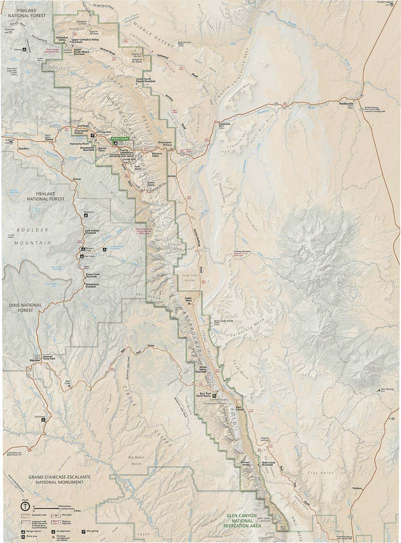 Capitol Reef National Park Service Map