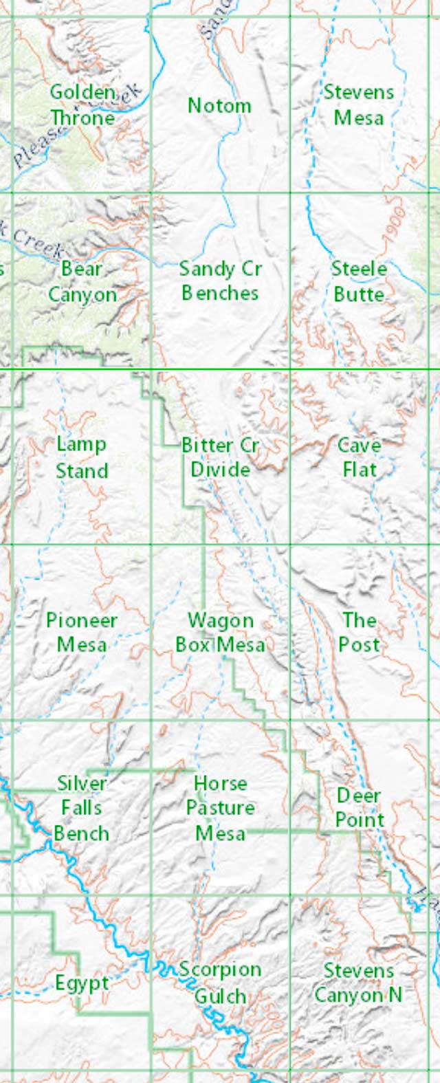 Capitol Reef South Index Map