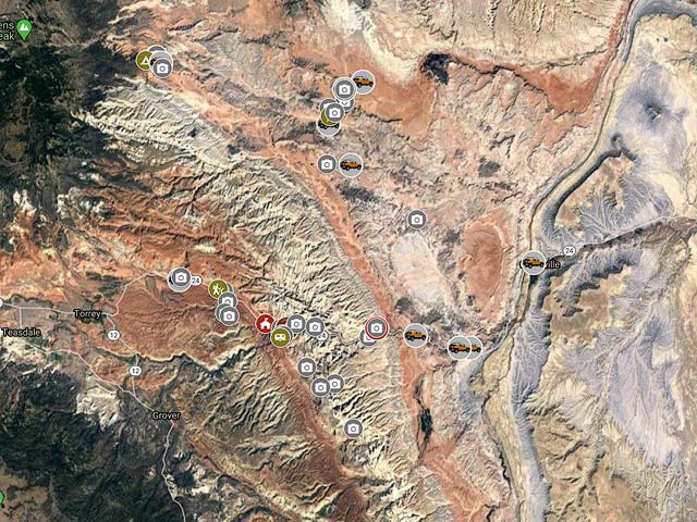 Google Map of Capitol Reef National Park