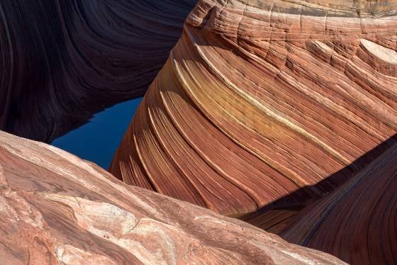 Looking down on The Wave Looking down from the south rim of The Wave in Coyote Buttes North, Arizona