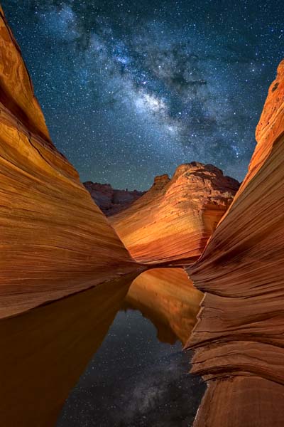 The Milky Way over The Wave in Coyote Buttes North