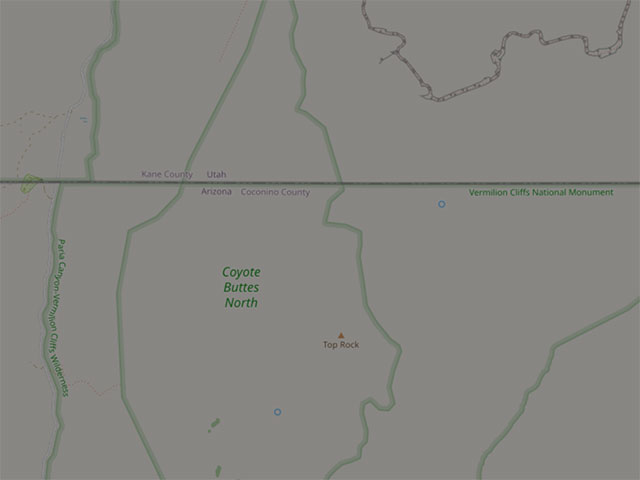 Dark Sky Map of Coyote Buttes North