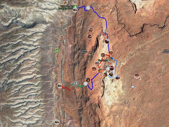 Google Map of Coyote Buttes North and The Wave
