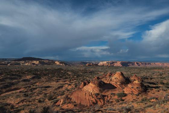 Looking North Storm approaching Coyote Buttes South, Arizona