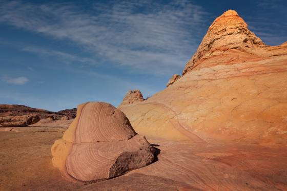 Half and Half 2 Half and Half rock formation in Coyote Buttes South, Arizona