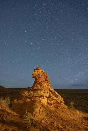 The Big Dipper over The Witches Hat The Big Bipper sitting over the Witches Hat rock formation in Coyote Buttes South