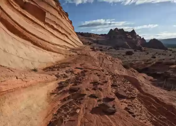 Crossbedded rock in Coyote Buttes South Crossbedded rock in Coyote Buttes South, Arizona