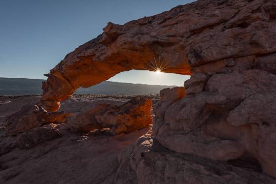 Sunset Arch Glow Sunset Arch in Grand Staircase Escalante National Monument