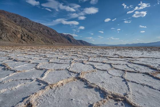 Badwater Salt Flats at Dawn Badwater in Death Valley National Park, California