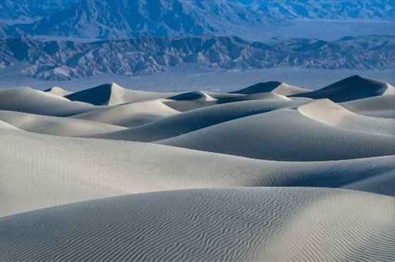 Lone Photographer Mesquite Dunes in Death Valley National Park, California