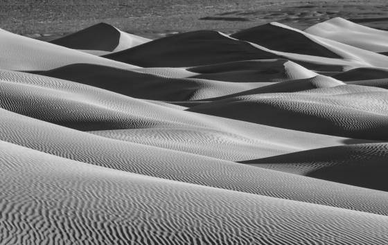 Mesquite Dunefield at 300mm Mesquite Dunes in Death Valley National Park, California