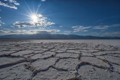 Badwater Salt Flats in Death Valley National Park, California