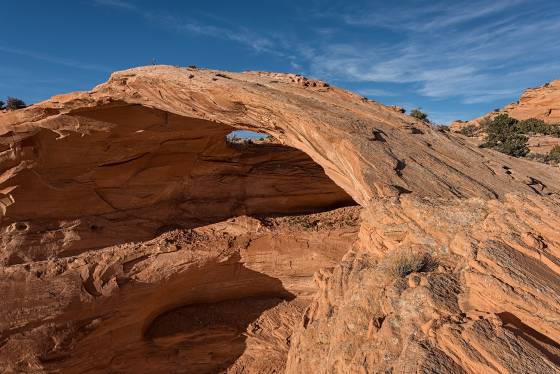 Eggshell viewed fron southwest side Eggshell Arch, also known as Thanksgiving Arch, in the Navajo Nation, Arizona