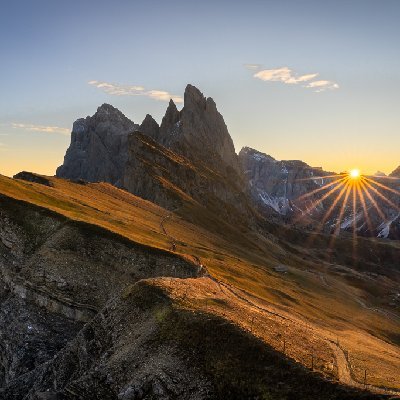 Sunrise at Seceda Ridge Sunrise at Seceda Ridge, Dolomites, Italy.