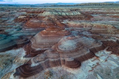 dji_fly_20231028_065734_0155_1698536177236_aeb-Enhanced-NR-Edit Concentric circles of color in Bentonite Hills taken in Hanksville, Utah with a drone.