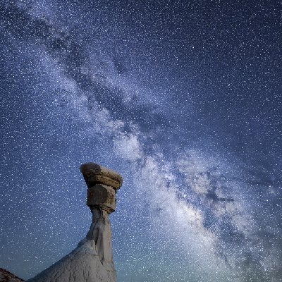 Milky Way Over One Of the Three Wise Men