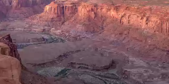 Burr Point Panorama 2 View of the Dirty Devil River from Burr Point near Hanksville, Utah