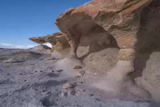Pillars Eroded Rocks near the Factory Buttes Coal Mine
