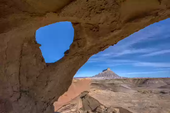 Arch Framing Factory Butte 2 Arches framing Factory Butte near Hanksville, Utah