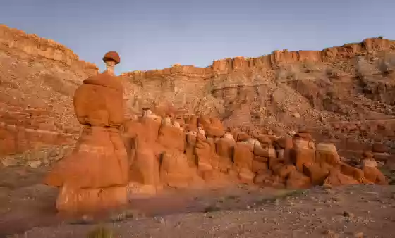 Southern Little Egypt 1 Southern part of Little Egypt Geological Area near Hanksville, Utah at sunrise