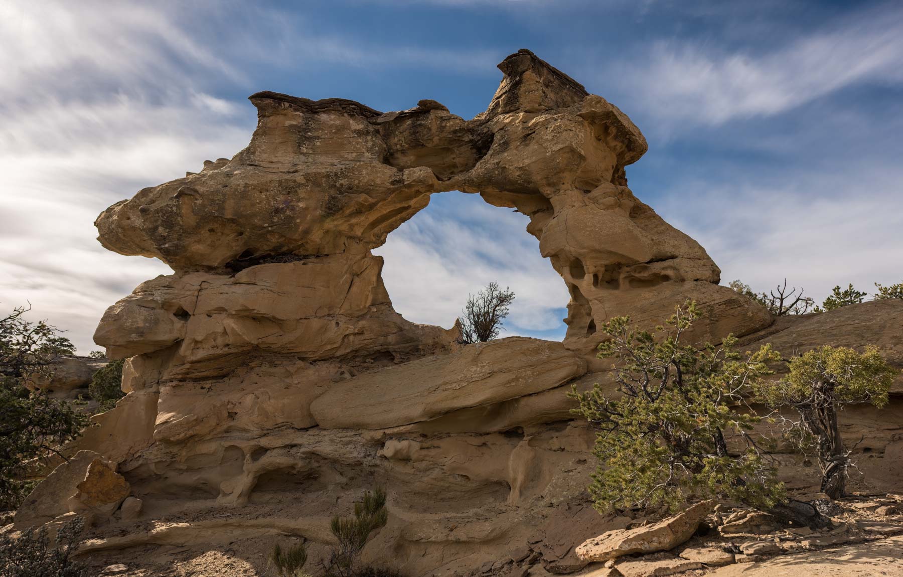 Southeast Side of Horizon Arch in the Grand Staircase Escalante National Monument at sunset
