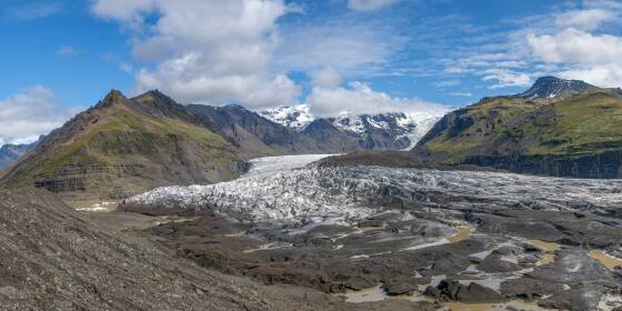 Svinafellsjokull and Skaftafell Svinafellsjokull and Skaftafell glaciers in Vatnajökull National Park, Iceland.