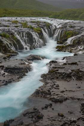 Bruarfoss Vertical Bruarfoss, the Blue Waterfall, lies in the Golden Circle of Iceland